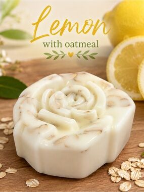 Lemon Goats Milk Soap w/ Oatmeal, Handcrafted